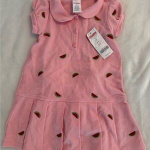 New w tag Gymboree Pink Watermelon Embroidered Dress 2t toddler girl